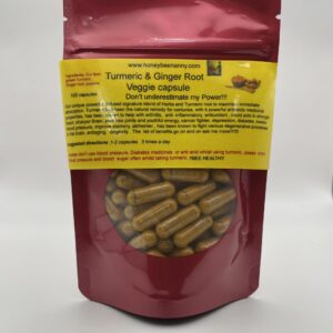 Honey Bee Nanny Turmeric & Ginger Root 100 Capsules